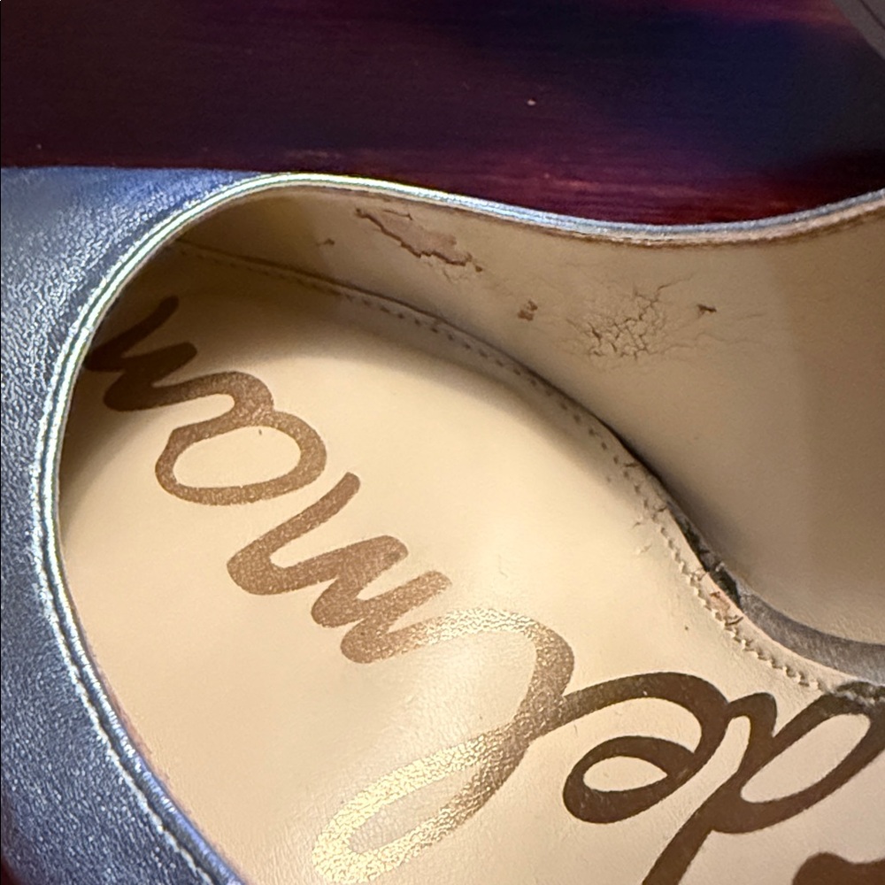Sam Edelman Metallic Silver Heels 4” heel Size 9 - Picture 6 of 8